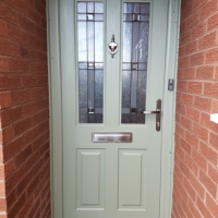 Chartwell Green Rockdoor - Jacobean door with Apollo glass