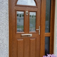 Oak Composite door - Chilton 3 - Bienno glazing & S/P