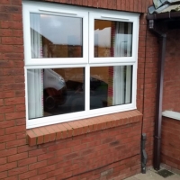 White PVC double top opener window